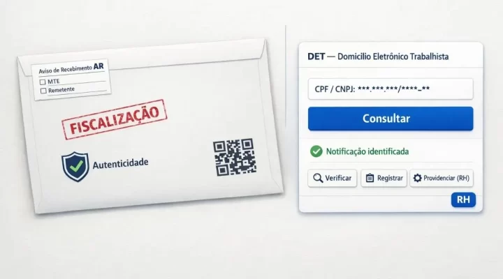 Fiscalização do MTE por carta registrada: autenticidade, DET e ações do RH