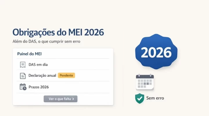 Obrigações do MEI 2026: além do DAS, o que cumprir sem erro